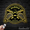 thumbnail image 2 of Handmadetneonsign Personalized Barber Shop Metal Wall Art LED Light, Hairstylist Sign Home Decor, 2 of 5