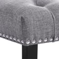 thumbnail image 3 of Beaumont Lane Diamond Button Tufted Upholstered Bed Bench in Gray, 3 of 6