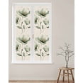thumbnail image 2 of Window Privacy Film Vintage Spring Floral Stained Glass Window Film Decorative Sun Block Window Cover Pastoral Flowers Rustic Watercolor Window Clings Static Adhesive Sticker for Bathroom 29.5"x118", 2 of 7