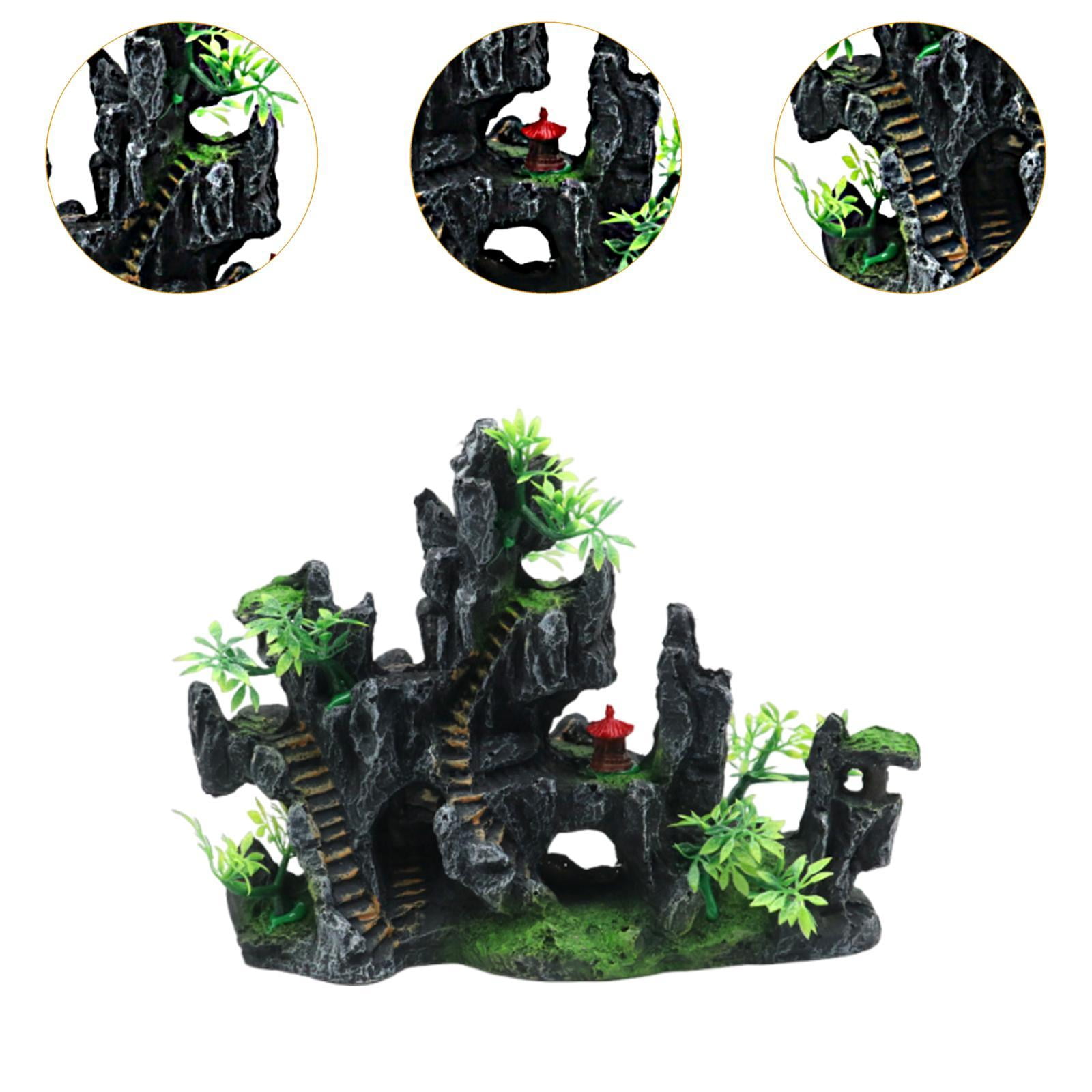 TISHITA Aquarium Decoration Rockery, ing Tank Decoration, Tank Landscape Jewelry, Mountain View Stone Ornament for Lawn Balcony