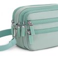thumbnail image 3 of Bolsa bandolera de nailon con múltiples bolsillos para mujer pequeño de hombro para viaje (azul aguamarina) Tmvgtek Para estrenar, 3 of 4