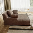thumbnail image 6 of Oversized Chaise Lounge Sofa Bed, Plush Upholstered Sleeper Chair with Corduroy Fabric, No Assembly Required for Living Room & Bedroom, 6 of 7