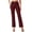 Wine-01, variant on LIBRCLO Womens Leggings with Pockets Yoga Pants Elastic Waist Classic Work Office Straight Leg Pants Army Green L