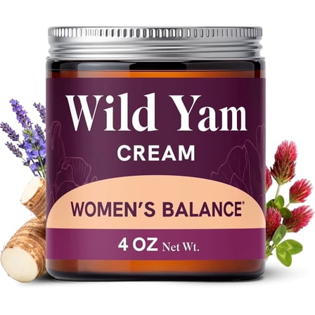 SMNutrition Wild Yam Cream 3450mg, Menopause Support & Hormone Balance for Women, 4 fl oz