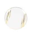 thumbnail image 2 of Balsa Circle 10 White Gold Round 10" Disposable Salad Dinner Plastic Plates Metallic Prints Party Events Tableware, 2 of 8