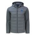 thumbnail image 2 of Men's-Cutter & Buck  Gray Vancouver Whitecaps FC Evoke Hybrid Eco Softshell Recycled Full-Zip Hoodie Jacket, 2 of 3