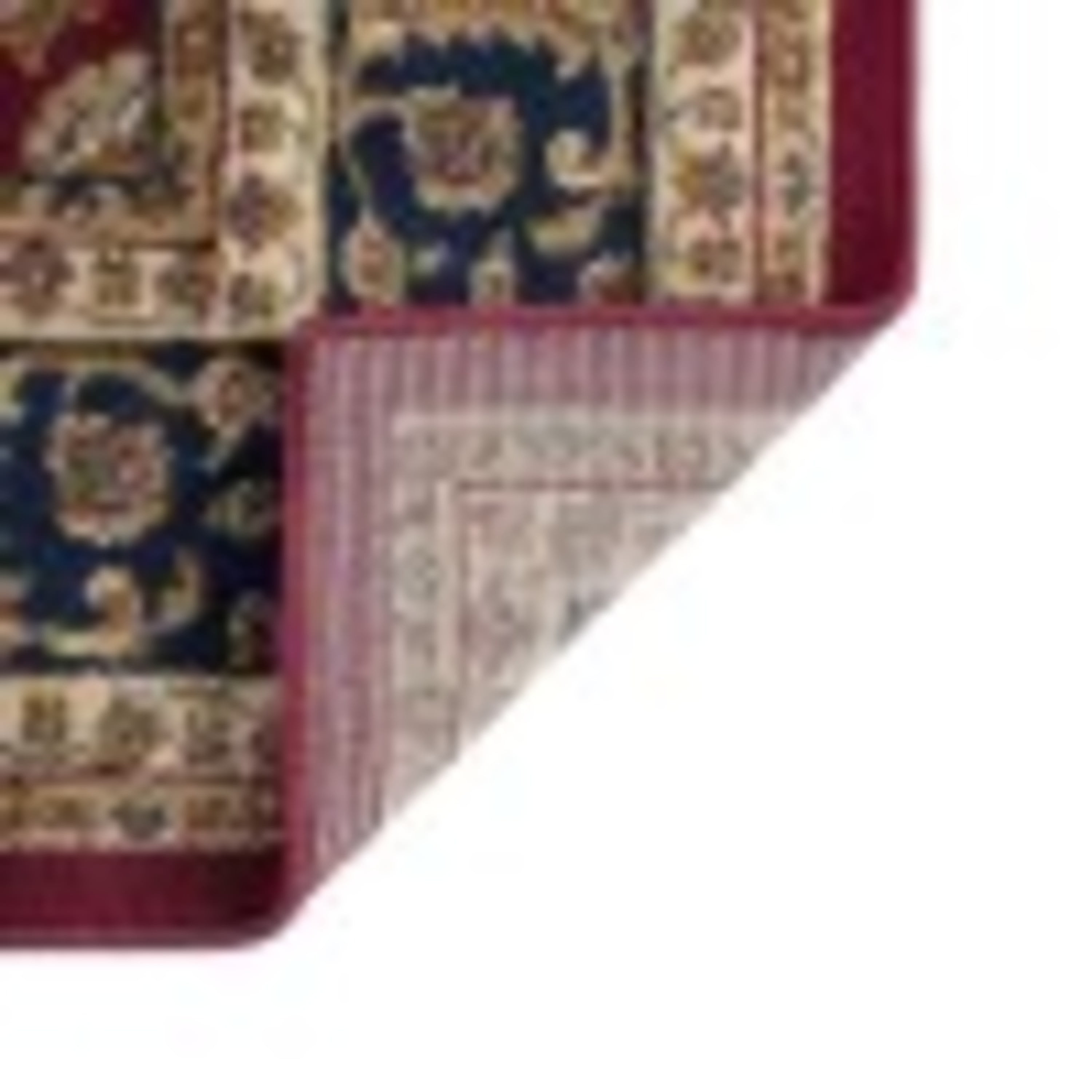 Sensation Transitional 2' x 7' Red and Beige Polypropylene Indoor Area Rug