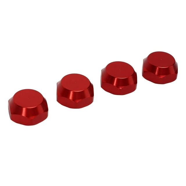Lot de 4 écrous de roue RC 17 mm en alliage d'aluminium pour voiture RC ARRMA 1/7 1/8, rouge