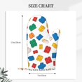 thumbnail image 2 of A Pair Of Heat Insulation And Anti-Perm Gloves 7×11in Thick Anti-Perm Palm With Silicone Piece Lanyard Design Is Easy To Hang Multicolored Building Block (15), 2 of 8