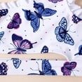thumbnail image 6 of Utlike Girls Swimwear Summer New Colorful Cartoon Buterfly Print Bikini 2 Piece Swimsuit Adjustable Girls Beach Bathing Suit Size 7 Years-8 Years, 6 of 7