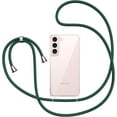 thumbnail image 3 of Clear Case for Samsung Galaxy S22 5G with Adjustable Neck Lanyard Strap,Soft Slim TPU Shockproof Protective Cover for Samsung Galaxy S22 5G-Dark Green, 3 of 8