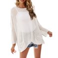 thumbnail image 2 of Vestido Playero de Punto para Mujer Vestido Playero de Punto Pareo de Bikini Blusa de Malla de Manga Larga ANGGREK  Otros, 2 of 5