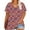 A# Red 2, variant on Womens Plus Size Tops Short Sleeve V-Neck Loose Fit Blouses Summer Fashion Gradient Print Casual Shirts Pink