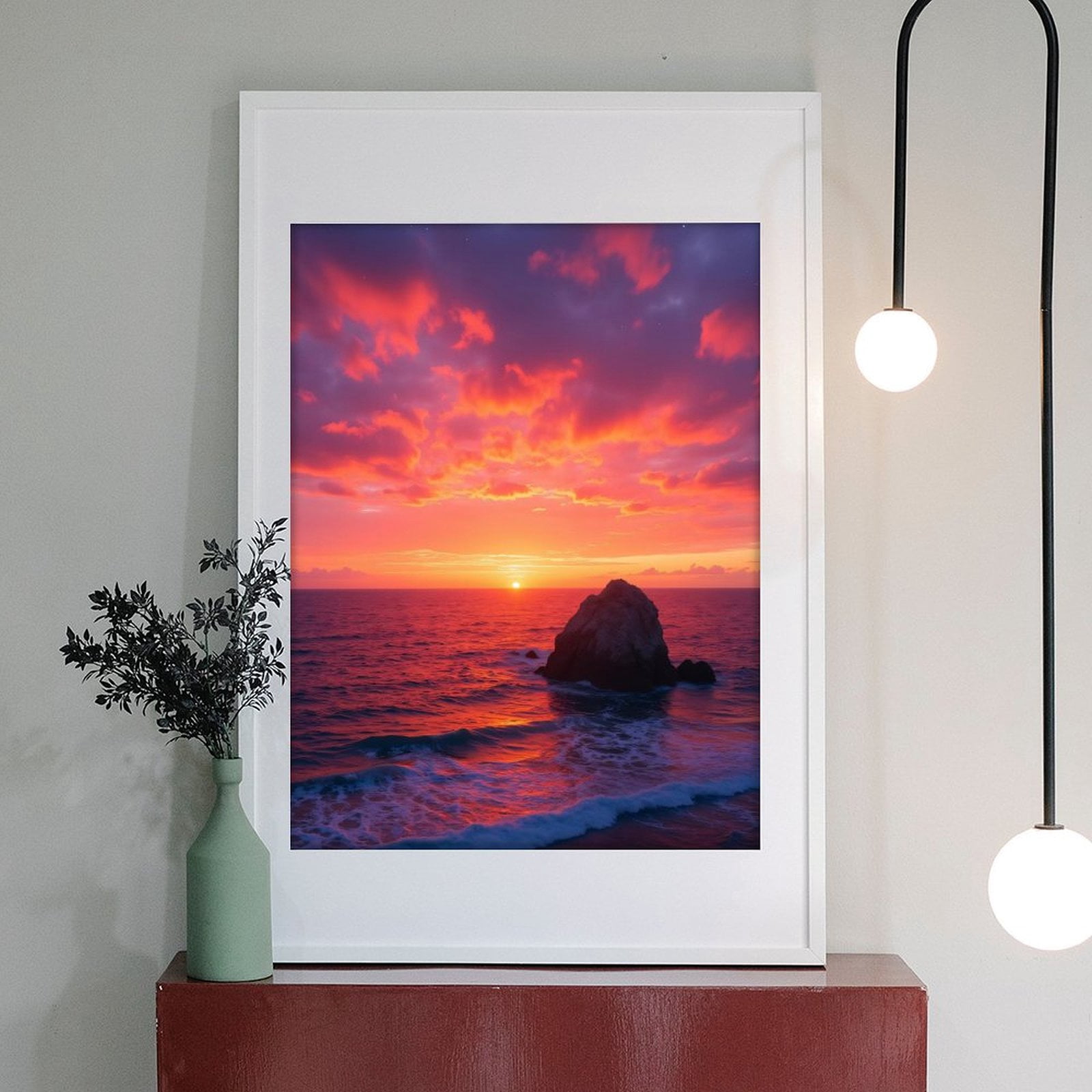 Diamond Art Kit for Adults, Ocean Sunset Sky Rock Waves Diamond Painting for Adults Beginners, DIY Diamond Art Painting Kits, 5D Diamond Painting Crafts for Home Decor 12x16 Frameless