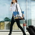 thumbnail image 5 of FORMRS Canvas Laptop Tote Bag for Women with 15.6" Computer Compartments Shoulder Handbag, Abstract Snow Mountain, 5 of 7