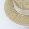 thumbnail image 3 of TYGHBN Women's Summer Sun Hat with Pearl and Adjustable Tie for Outdoor Beach Vacation Casual Wear Running Cap Women Brat Hat Women Fedora Womens Hats Fedora Camping Hats for Men Rain Hats Mark Hat, 3 of 6