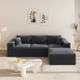 thumbnail image 6 of Boneless Cloud sofa, Small Sectional Loveseat Sofa with Memory Foam,No Assembly Required,Soft Corduroy Fabric,Compact Box Delivery for Apartments & Living Rooms, 6 of 9