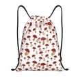 thumbnail image 1 of Xecao Red Mushroom Pattern Sports Drawstring Backpack - String Swim Gym Bag with Wet Proof Pocket for Women&Men-Small, 1 of 6
