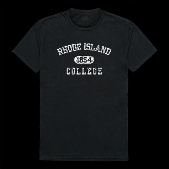 Rhode Island College Anchormen Distressed Arch T-Shirt, Black - 2XL