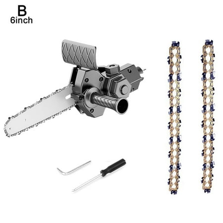 

CIQKKGG 6 Inch Electric Drill Modified to Electric Chainsaw Adapter Tool Portable Conversion Head Kits Woodworking Pruning