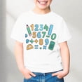 thumbnail image 2 of Girls Summer Short Sleeve T Shirt Cute Number Print Casual Top Graphic Tee Clothes, 2 of 4