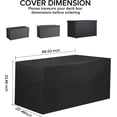 thumbnail image 4 of 230 Gallon Deck Box Cover - 600D Heavy Duty Waterproof, 66"x33"x33" Outdoor Storage Cover for Patio/Garden, Windproof & Tear-Resistant, 4 of 7