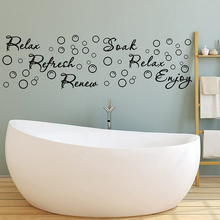 2 Pieces Bathroom Wall Decals Sticker Relax Refresh Renew E Vinyl Decal Soak Enjoy - Spa Wall Art Stickers 2 Pieces Bathroom Wall Decals Sticker Relax Refresh Renew E Vinyl Decal Soak Enjoy - Spa Wall Art Stickers