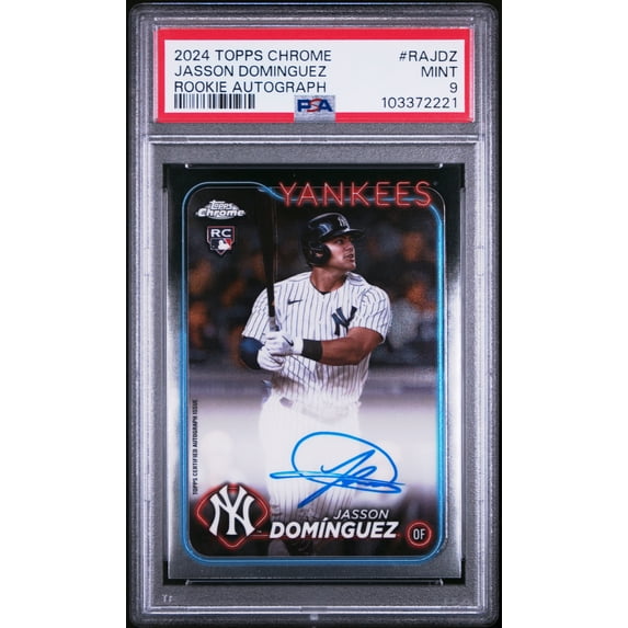 2024 Topps Chrome Rookie Autographs Jasson Dominguez #RAJDZ Rookie PSA 9
