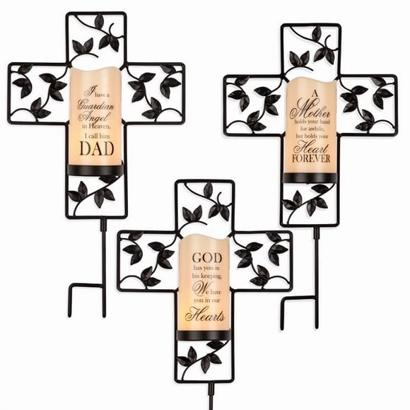 YARD STICK CROSS W/CANDL(Pack of 6)