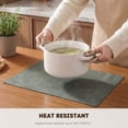 thumbnail image 4 of Sm:)e Grey Faux Leather Placemats Set of 4, 12x18 Inch, Waterproof Oil-Proof Wipeable PU Place Mats, Heat Resistant Reversible Table Mats for Kitchen, Dining, Outdoor, 4 of 9