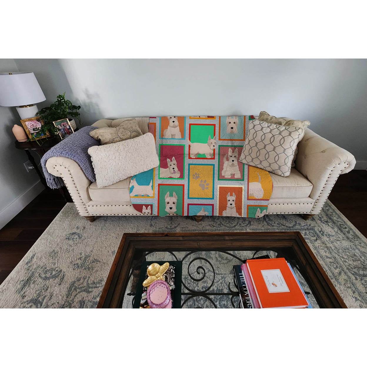 Lots of Wheaten Scottish Terrier Quilted Blanket 50x60