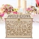 thumbnail image 3 of Caja para tarjetas, caja de regalo de boda, diseño hueco de madera natural con cerraduras, caja para tarjetas de boda plegable fácil de instalar, 3 of 5