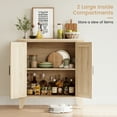thumbnail image 3 of Danolapsi Easy to Assemble Sideboard, MDF Board Natural rattan White, 3 of 9