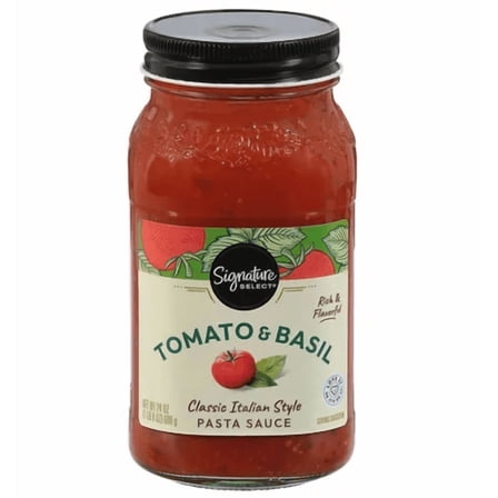 Signature S Tomato & Basil Pasta Sauce, Classic Italian Style, 24 oz