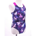 thumbnail image 2 of MSEMIS Girls Mermaid One Piece Swimsuit Kids Ruffle Bathing Suits with UPF 50+, Sizes 4-16 Pegasus Starry Black 14, 2 of 7