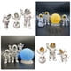 thumbnail image 2 of 3 figuras de astronauta en miniatura, personajes del espacio exterior hechos a mano para el hogar. oro, 2 of 9