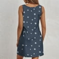 thumbnail image 2 of Prom Dress, Casual Tank With Pockets Floral Boho Beach T Shirts Round Neck Dresses White Slip Black Dress Shoes Work For Women 2025 Spring Engagement Dresses (M, Navy) ZMTing, 2 of 5