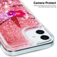 thumbnail image 6 of Case for iPhone 12 Mini, iPhone 12 Mini Case Cute Pink Glitter Luxury Sparkle Liquid for Girls Women Quicksand Clear Soft TPU Protective Phone Case for iPhone 12 Mini Wink Unicorn, 6 of 12