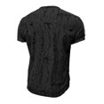 thumbnail image 4 of Chiccall Mens Distressed T Shirts Short Sleeve Button Up Shirts Stylish Ripped Hole Tee Tops Black M, 4 of 5
