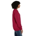 thumbnail image 2 of Hanes Unisex Garment Dyed Fleece Sweatshirt Crimson Fall S, 2 of 8