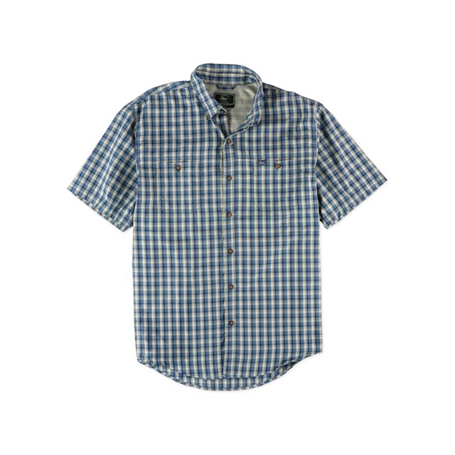 Camiseta con Botones para hombre G.H. Bass & Co. The Sportsman SS azul grande