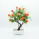 thumbnail image 2 of Decoración de adorno de maceta de simulación en maceta pequeña de pino rosa artificial (naranja rojo), 2 of 2