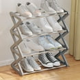 thumbnail image 5 of Miogawg Shoe Rack, Portable Folding Shoe Storage Rack, Without Installation Small Shoe Rack Perfect For Corridors, Bedrooms And Small Spaces (4 Tier), 5 of 6