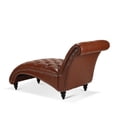 thumbnail image 2 of Cfowner Button-Tufted Chaise, Lounge Chair & Indoor Leisure Sofa Couch for Living Room, Brown, 2 of 7