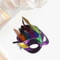 thumbnail image 4 of Unique Bargains 1 Pc Sequined Feathers Party Mask Colorful Plastic Feather, 4 of 5