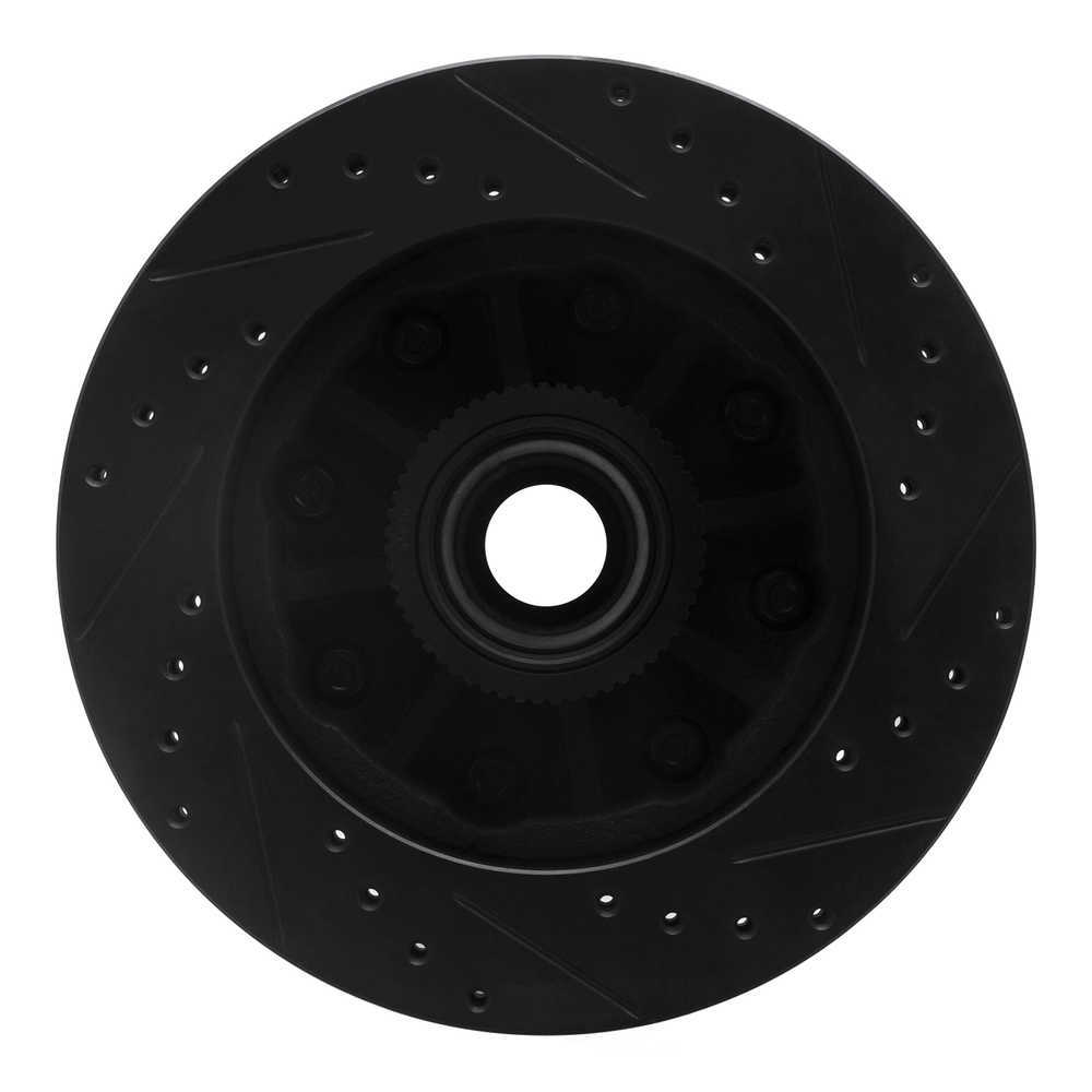Dynamic Friction Company 633-48042L DFC Brake Rotor - Drilled And Slotted - Black