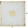 thumbnail image 3 of DecMode 20" Gold Stainless Steel Metal Wall Clock with Clear Face, 3 of 7