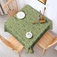 thumbnail image 2 of Green Bigfoot and Text Pattern Square Tablecloth,Waterproof Square Table Cover,Wipeable Spillproof Washable Table Cover for Home Kitchen Party Decor 52"x52"(132x132cm), 2 of 6