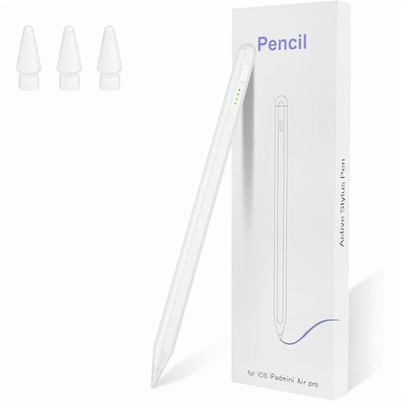 can Stylus Pen for Ipad Pencil (2018-2025) - 2X Fast Charge Compatible with Apple Pencil Pro 13”/12.9”/11”/M4, iPad 11/10/9/8/7/6/th Gen, Air 7/6/5/4/3/M3/M2, Mini7/6/5th, White