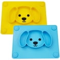 thumbnail image 1 of Silicone Baby Placemat, Toddler Non-Slip Feeding Plate Kids With Strong Suction Fits Most High Chair Trays, 1 of 3